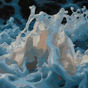 Gemälde, Wave and foam, Marco Barberio