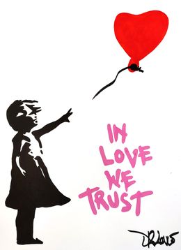 Painting, In love we trust (a tribute to Banksy), Dr. Love