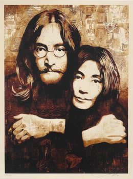 Print, John Lennon & Yoko Ono, Shepard Fairey (Obey)