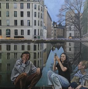 Gemälde, Canal Saint-Martin, Ivan Afronskiy