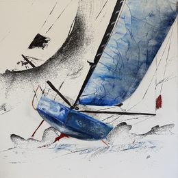 Gemälde, Imoca en approche, Alain Abramatic