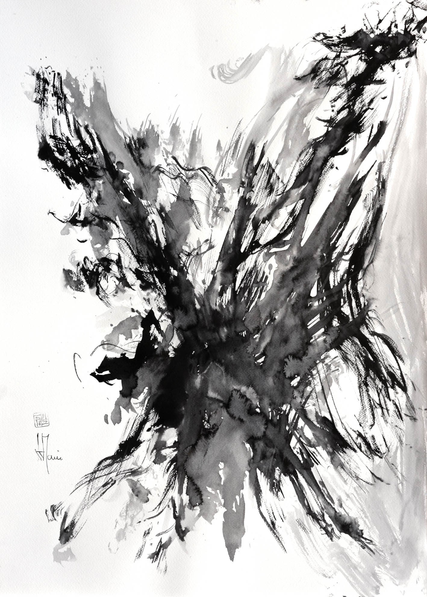 Jean-Jacques Marie, Création n°2880 - Abstraction spontanée avec gestes dynamiques Jean-Jacques Marie, Création n°2880 - Abstraction spontanée avec gestes dynamiques