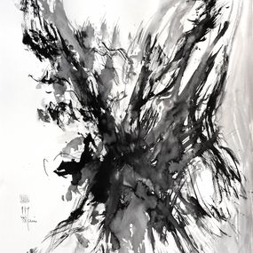 Dessin, Création n°2880 - Abstraction spontanée avec gestes dynamiques, Jean-Jacques Marie