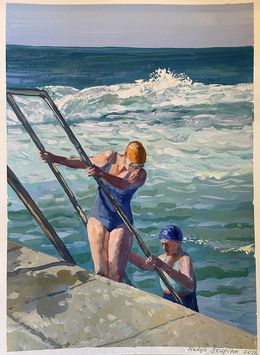 Gemälde, Two bathers, Nadezda Stupina