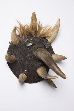 Sculpture, 13- Masque aux cornes, Joseph Kurhajec