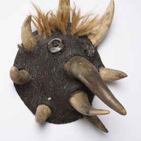 Sculpture, 13- Masque aux cornes, Joseph Kurhajec