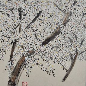 Gemälde, Amandier fleuri, Jeong Min Lee