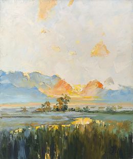 Painting, Golden Horizon, Hrach Baghdasaryan