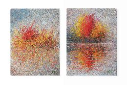 Gemälde, Reflection of Autumn Diptych, Nadin Antoniuk