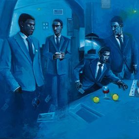 Painting, Injured (The Stoic Men), Ajegbomogun Damilola