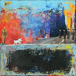 Painting, Dogs in the city, Jean-Philippe Berger