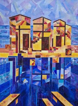 Peinture, Cabanes en vue, Sophie Cottin