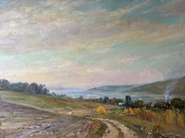 Painting, Autumn evening on the road, Mishurovsky Victor