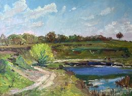 Painting, Spring fishing, Mishurovsky Victor