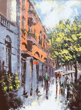 Gemälde, The Stroll in the Rain, Aram Movsisyan