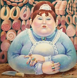 Painting, At the Butcher’s, Anna Varella