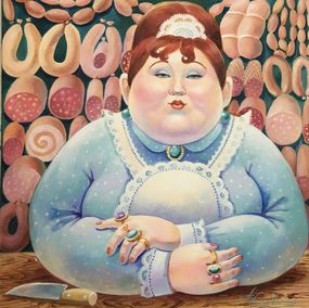 Gemälde, At the Butcher’s, Anna Varella