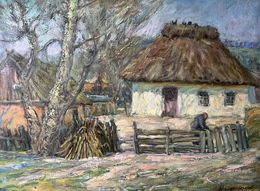Painting, Grandmother's yard, Mishurovsky Victor