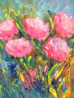 Gemälde, Summer roses, Natalya Mougenot