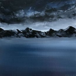 Gemälde, La nuit se lève, la lune s'élève, Nathalie Le Reste