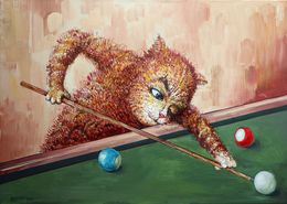 Gemälde, Billiard Player, Rakhmet Redzhepov (Ramzi)