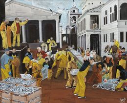 Painting, L'enlèvement des sardines, Janek