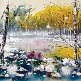 Gemälde, Silence in the winter wood, Rachael Dalzell