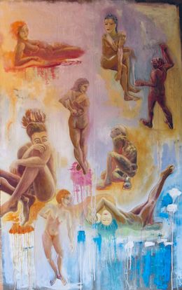 Painting, Retrouver les liens ou La difficulté d'être, ou Partages, Catherine Drouin Goutal