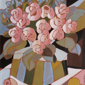 Gemälde, Bouquet et citron - Série Esprit art nouveau, Sophie Gardin