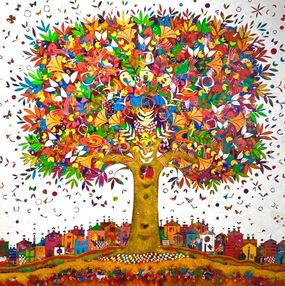 Gemälde, Arbre de vie blanc, Jean-francois Larrieu