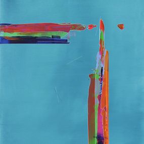 Gemälde, Kairos Entre Ciel et Flamme série Intersection chromatique, Alain Bulle