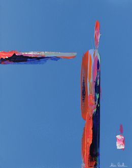 Peinture, Kairos l'éclat du bleu série Intersection chromatique, Alain Bulle