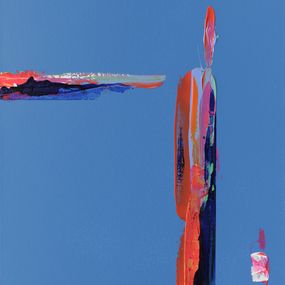 Gemälde, Kairos l'éclat du bleu série Intersection chromatique, Alain Bulle