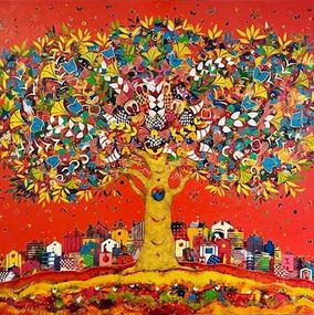 Gemälde, Arbre de vie ete, Jean-francois Larrieu