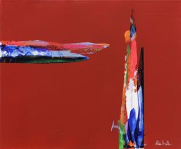Painting, Kairos La danse des pigments série Intersection chromatique, Alain Bulle