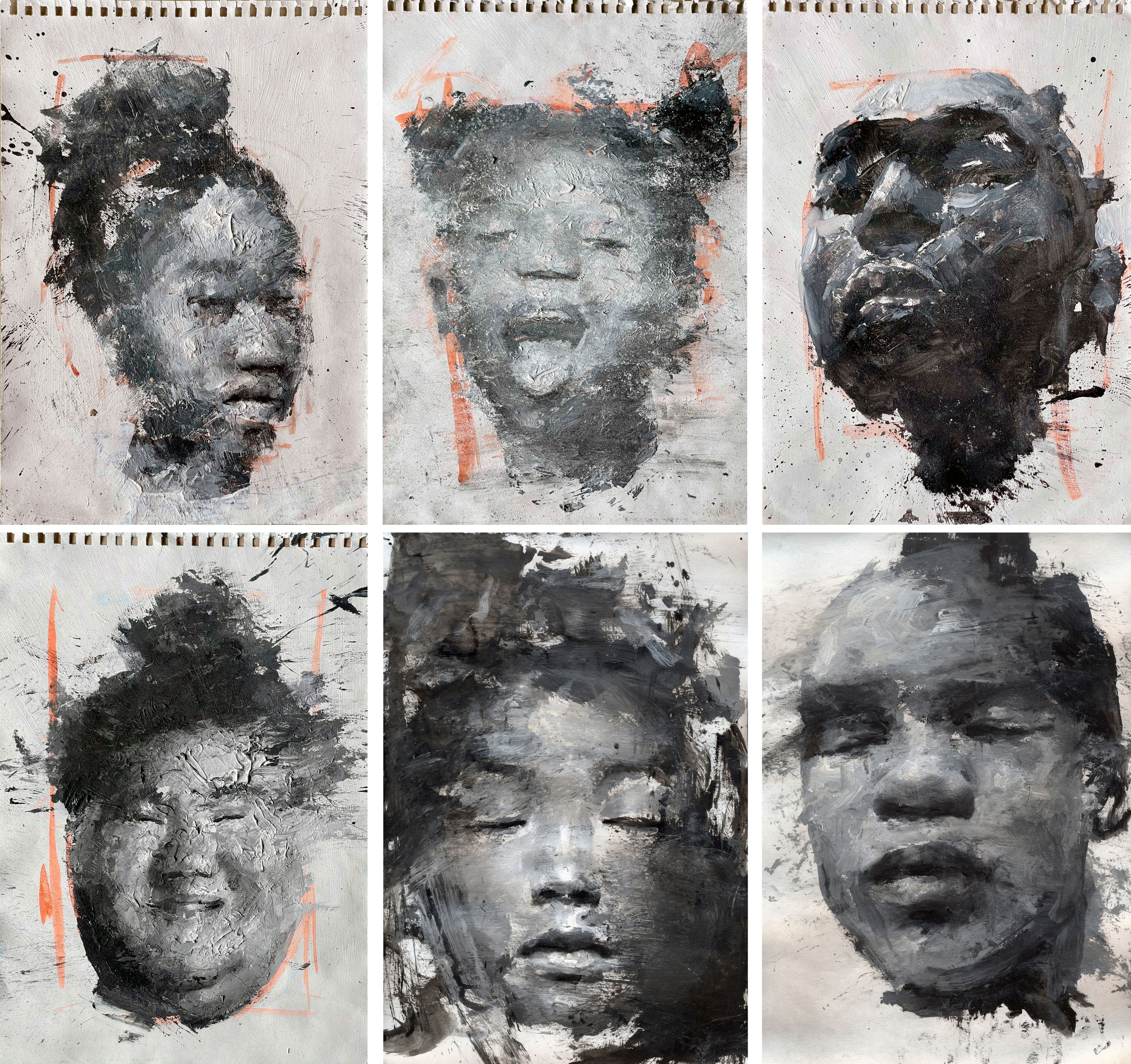 Luigi Christopher Veggetti Kanku, Set of 6 Portrait. From the Portraits series Luigi Christopher Veggetti Kanku, Set of 6 Portrait. From the Portraits series