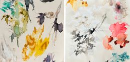 Painting, Liquid Life N6 and N1, Diptych, Rosario Briones