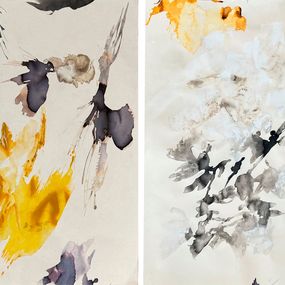 Peinture, Liquid Life N6 and N1, Diptych, Rosario Briones