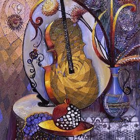 Gemälde, Elegant Still Life, Ruzanna Melqumyan