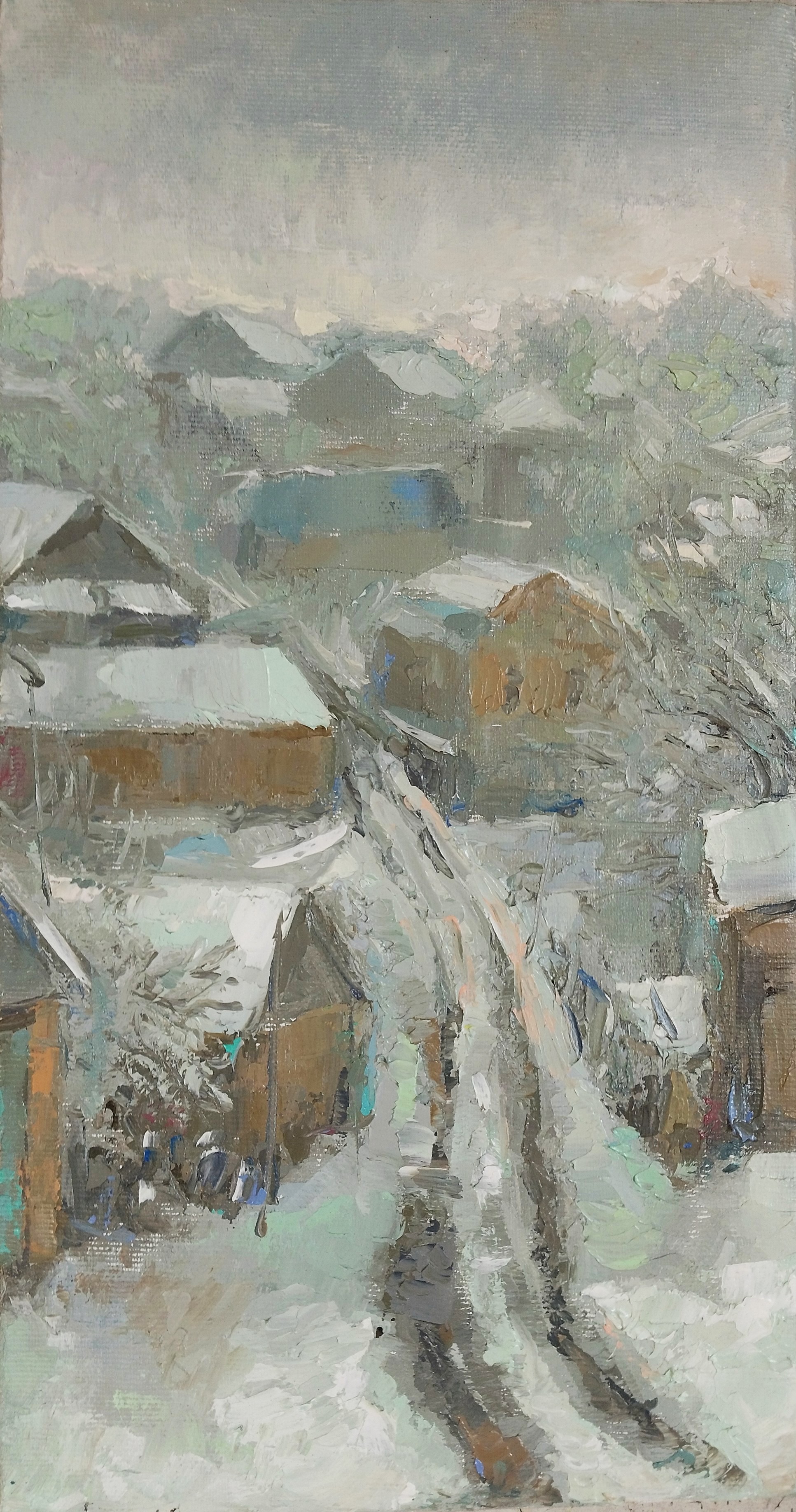 Kamo Ohanyan, Snowy Village Serenity Kamo Ohanyan, Snowy Village Serenity