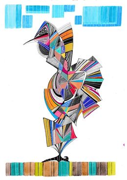 Painting, Volatile en lignes, Arnaud Dromigny