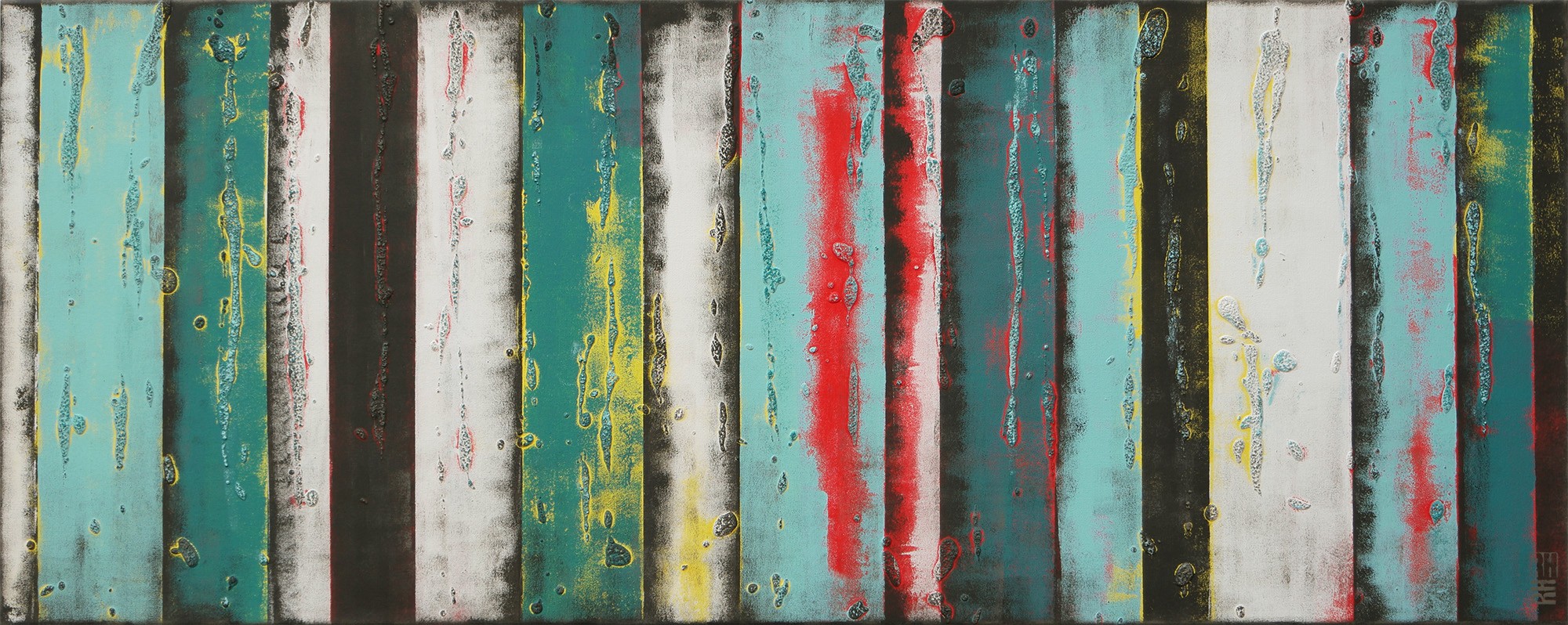 Ronald Hunter, Turquoise panels Ronald Hunter, Turquoise panels