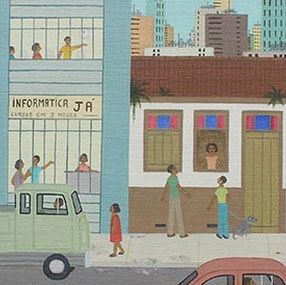 Painting, Le poseur d´affiche, Rodolpho Tamanini Netto