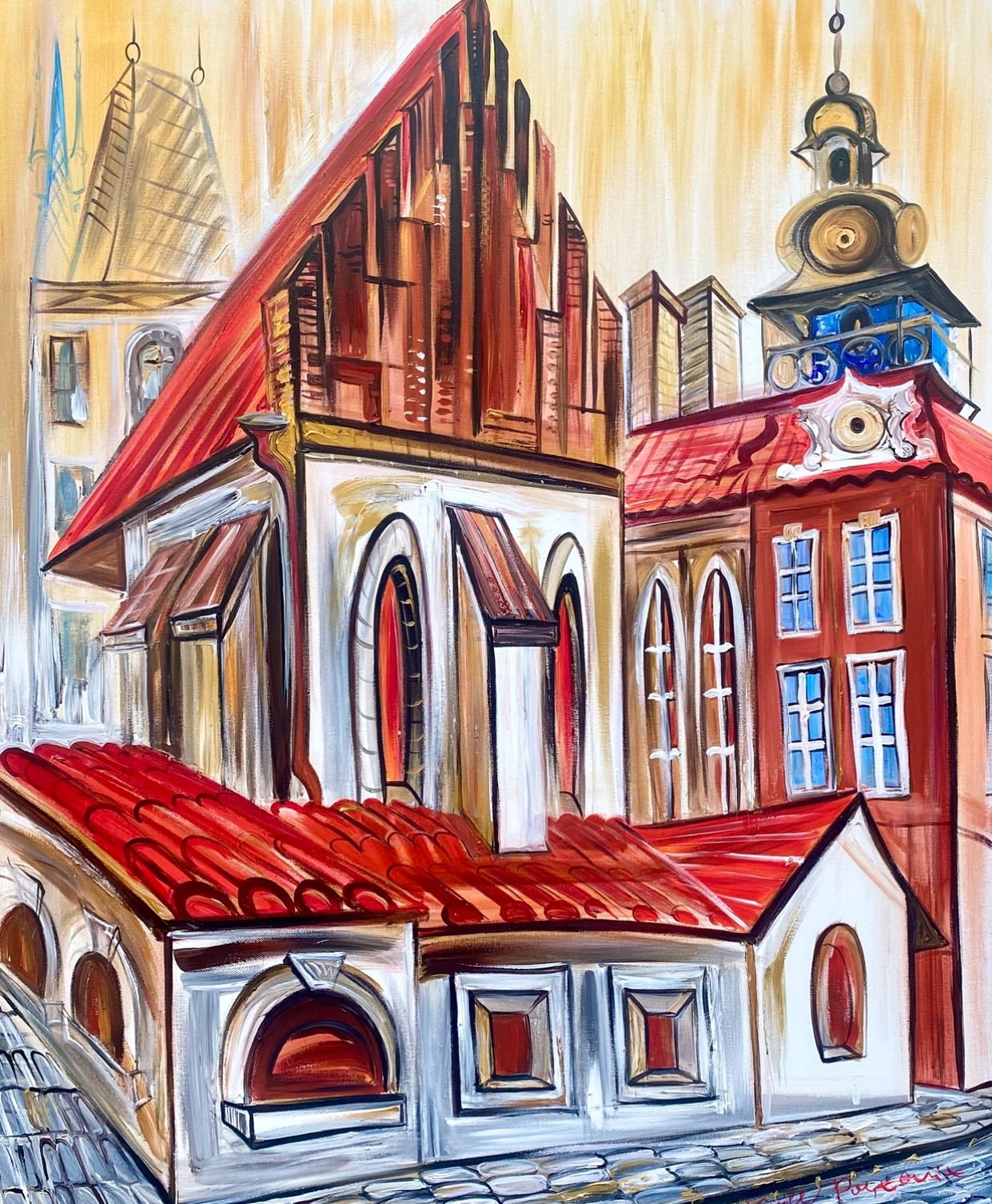 Kirill Postovit, The Golden Sunrise Of The Old-New Synagogue Kirill Postovit, The Golden Sunrise Of The Old-New Synagogue