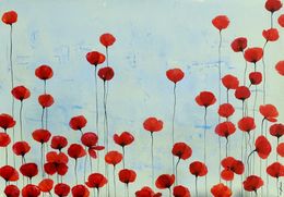 Gemälde, Field Poppies, Sophie Duplain