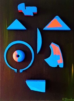 Sculpture, Blue Face, Kat Zhivetin