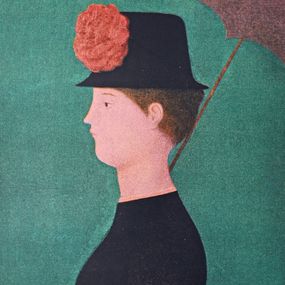 Print, Donnina con cappello, Antonio Bueno