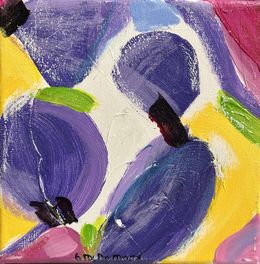 Peinture, Pansies, summer fantasy 3, Olga McNamara
