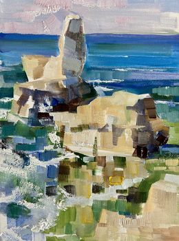 Gemälde, Rocks and sea caves of Paphos, July Kinart (Prykina)