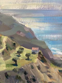 Painting, A small house on a cliff, July Kinart (Prykina)